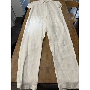 Matin White Linen Jumpsuit Romper size AUS 10 US 6